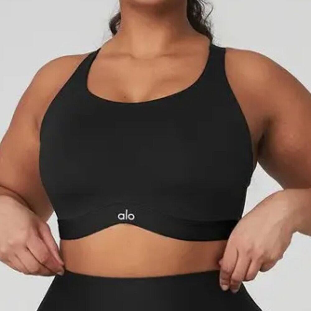 Alo Power Play High Impact Bra Black size 34D